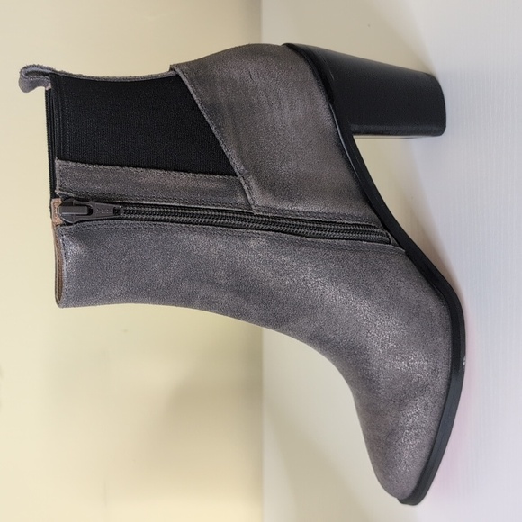 Corso Como Size 6.5 Hurray Dusted Metallic Gunmetal Heeled Boots, NEW - Picture 8 of 15